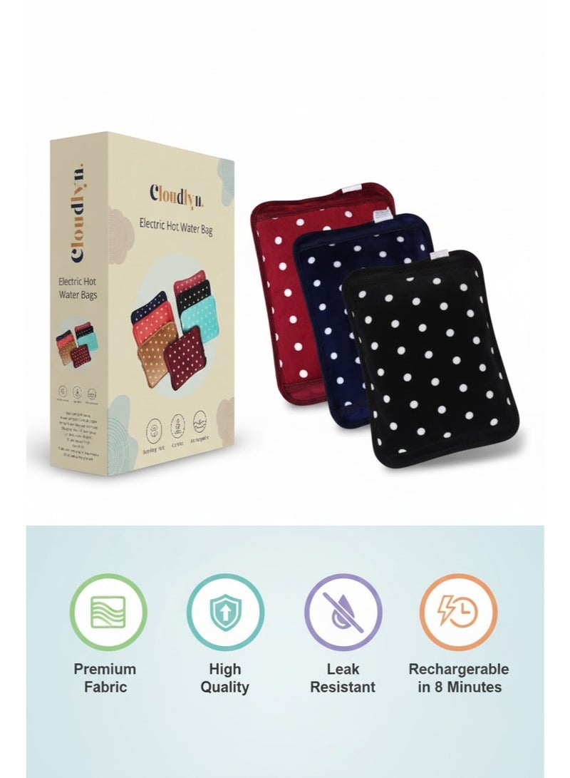 Cloudlyn Rechargeable Hot Water Bag Electric Warm Bottle For Pain Relief  Blue - Image 2